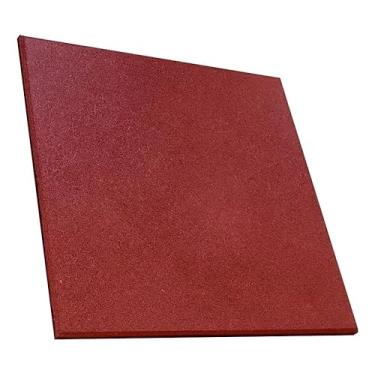 Imagem de Piso Emborrachado Academia Placa 50x50cmX15mm Colorido Vermelho