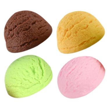 Imagem de HEMOTON 4 Pcs Modelo De Bola De Sorvete Sobremesa Artificial Sorvete Realista Brinquedo De Casquinha De Sorvete Lembrancinhas De Sorvete Adereços Pvc Jogo De Comida Sorvete Pequeno