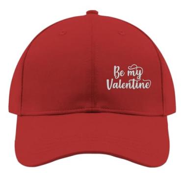 Imagem de Bonés de beisebol Be My Valentine Boné de caminhoneiro feminino moderno bordado snapback, Vermelho, Tamanho Único