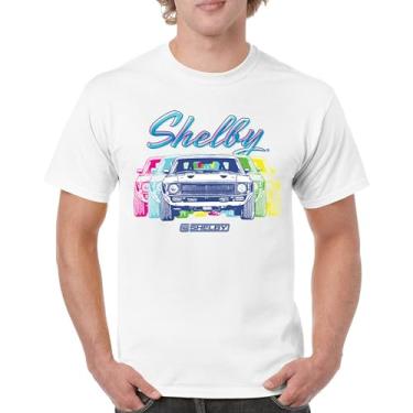 Imagem de Camiseta masculina Shelby GT500 1967 American Legend Mustang Racing Retro Cobra GT 500 Performance Powered by Ford, Branco, 5G