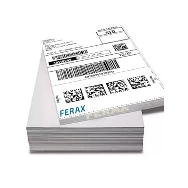 Imagem de 600 Etiquetas Térmicas Sem Rolo 10x15 - Formato Resma cor: Branco, uso em e-commerce, sigep web correios, compatível com Zebra, Argox, Elgin e outros. NÃO utiliza Ribbon