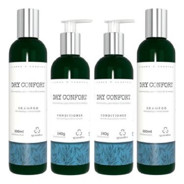Imagem de  Grandha Dry Confort Shampoo + Condicionador Combo Com 4 Item Dry Confort
