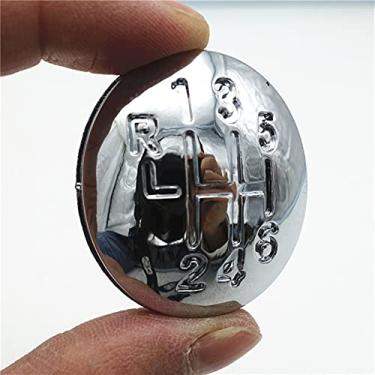 Imagem de Manípulos de mudança de marchas 5/6 velocidades estilo carro manípulo de mudança de marchas cabeça para CLIO MK3 3 III Megane MK2 Scenic MK2 Cool Handle Ball Stick Lever (Cor: Tampa de 6 velocidades)