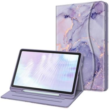 Imagem de Fintie Capa para Samsung Galaxy Tab S6 Lite 10,4 polegadas 2024/2022/2020 com suporte para caneta S, capa traseira de TPU macio de visualização em vários ângulos com bolso despertar/hibernar