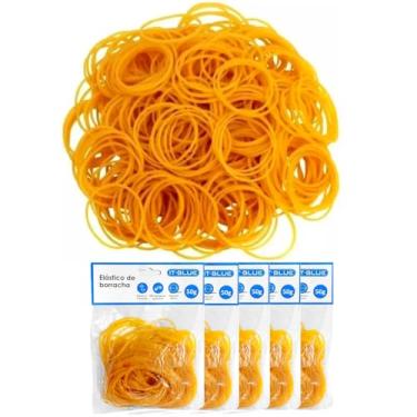 Imagem de Elástico de Silicone 5cm Diâmetro 500 Elásticos Prender Pamonha Dinheiro Escritório e Papelaria