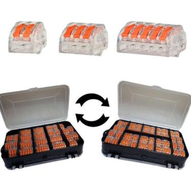 Imagem de Caixa 65 conector elétrico borne emenda tipo 222 2,3,5 fios