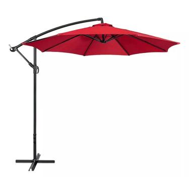 Imagem de Ombrelone Articulado Guarda Sol De Praia Jardim Lateral 3 Metros Laranja RM Decor