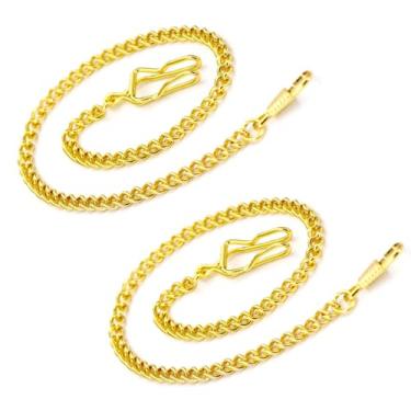 Imagem de BOSHIYA Corrente de relógio de bolso vintage de liga metálica com bolso