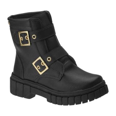 Imagem de Bota Coturno Infantil Gloss Preto Unipasso 305-02-001-Feminino