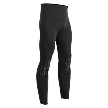 Imagem de kowaku Calças de roupa de mergulho 1.5mm, calças compridas de neoprene com alta elasticidade, calças de mergulho, surf para caiaque/natação/canoagem/mergulho, preto, XXL Homens