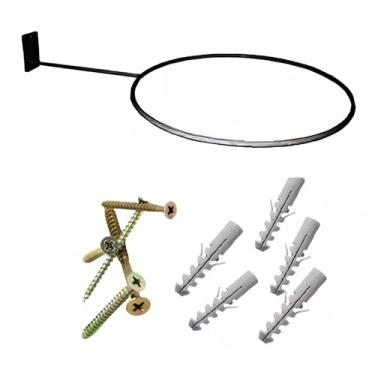 Imagem de Suporte Bola Pilates ou Suiça Preto + Parafuso e Buchas Reforçado