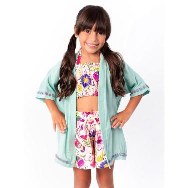 Imagem de Kimono Infantil Pandi Franja Menina-Feminino