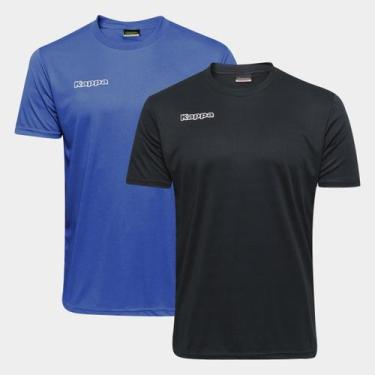 Imagem de Kit Camiseta Kappa Shangai Masculina 2 Peças