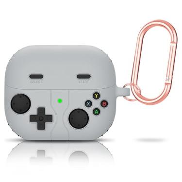 Imagem de OneNine Capa de Silicone Compatível com Samsung Galaxy Buds 3/3 Pro, Capinha Protetora para Fones de Ouvido Bluetooth sem Fio com Chaveiro, Acessórios para Fones de Ouvido Unissexo