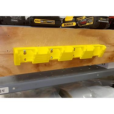 Imagem de Made by Mitchell Rack de bateria D20 com 4 compartimentos compatível com DeWalt 12 Vmax 20 Vmax e suporte de parede FlexVolt 20 V DCB205 DCB606 DCB120, EUA PN D20x4-WR