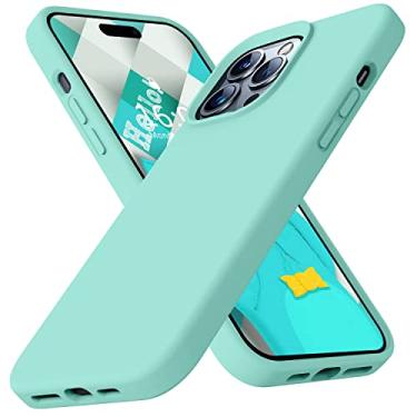 Imagem de Ktele Capa compatível com iPhone 14 Pro Max, capa de silicone líquido de grau AB, [Quatro cantos 50 + airbags minúsculos à prova de choque] [forro de microfibra macio antiarranhões] Capa de proteção da câmera - azul marinho