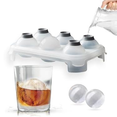 Imagem de O molde de bandeja de bola de gelo Sveers faz 6 esferas gigantes para resfriar o seu uísque e scotch sem diluição de cubos de gelo comuns