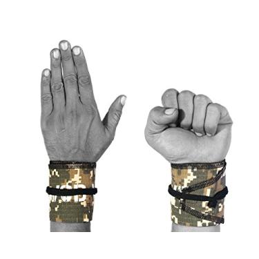 Imagem de WOD Wear Envoltórios de pulso para levantamento de peso, treinamento de força, musculação, treinamento cruzado, halterofilismo olímpico, suporte de ioga - tamanho único (camuflagem/ponto preto)