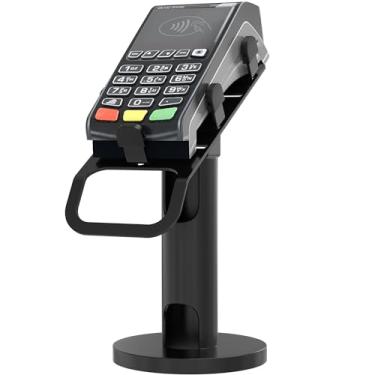 Imagem de Suporte universal para leitor de cartão de crédito CTA – Suporte de terminal giratório universal para postos Verifone, Ingenico e Pax – Segurança antifurto com parafuso ou adesivo – Fácil instalação