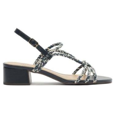 Imagem de Sandália Anacapri Tiras Cordão Salto Bloco C30489 0048-Feminino