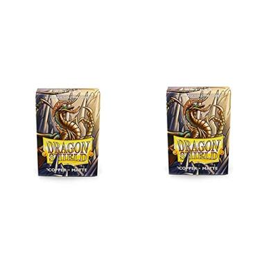 Imagem de 2 Packs Dragon Shield Matte Mini Japanese Copper 60 ct Card Sleeves Value Bundle!