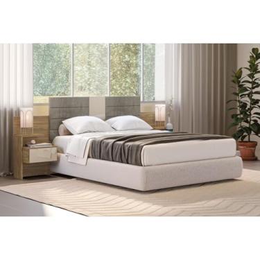 Imagem de Cabeceira Casal/queen 2 Mesas de Apoio G290 Nogueira