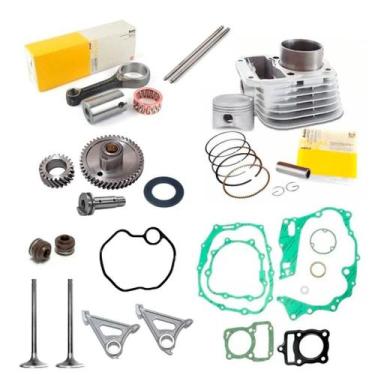 Imagem de Kit Cilindro Motor com comando Titan 2002 Fan 125 Até 2008 - METAL LEV