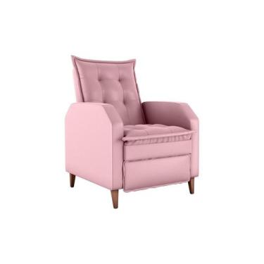 Imagem de Poltrona da Mamãe Amamentação Reclinavel Yaris rosa Matrix
