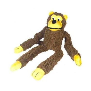 Imagem de Macaco Chalesco Brinquedo Para Cães Pelúcia Marrom