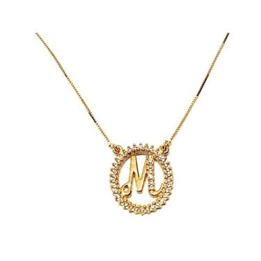 Imagem de Gargantilha com Pingente de ouro 18k M - Elegancy Joias