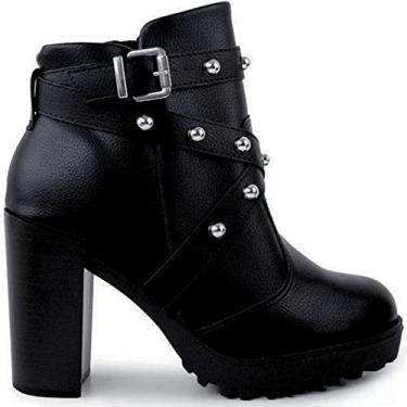 Imagem de Bota Feminina Casual Cano Baixo Salto Grosso Moleca 5325.120
