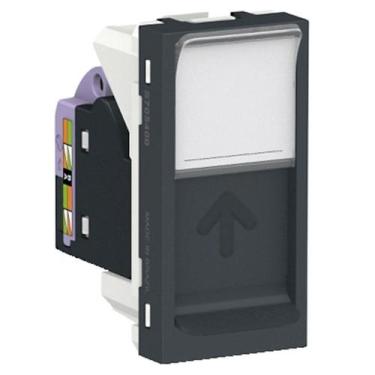 Imagem de Módulo Tomada RJ45 CAT.6 8 Fios Grafite Orion Schneider, Grafite 