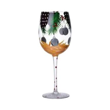 Imagem de Generic Taça de vinho de Natal, Taça de vinho tinto, Taça de bebida estampada, Taça de vinho com haste, Taça de champanhe, Style D