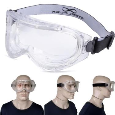 Imagem de Óculos Proteção EPI Segurança Trabalho Ampla Visão UV Anti Embaçante A