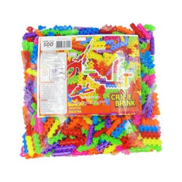 Imagem de Pinos Coloridos Encantados Para Montar Brinquedo Educativo Saco Com 50