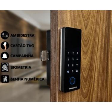 Imagem de Fechadura Athenas Porta De Madeira Biométrica Primebras 