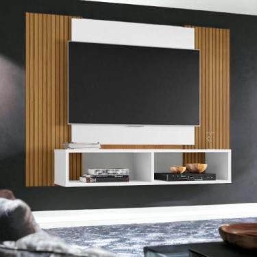 Imagem de Painel para TVs 42" Navi Branco Ripado Bechara