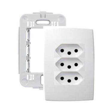 Imagem de Kit Conjunto 4x2 Tomada Tripla 20A Pial Plus Normal Legrand