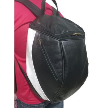 Imagem de Mochila Grande Resistente de Couro Esportiva Estudo Passeio Fabricação