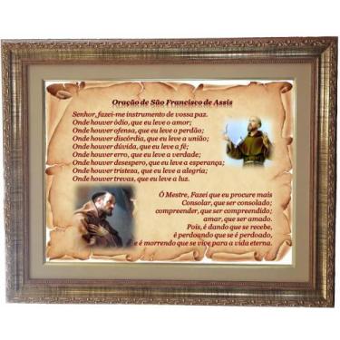 Imagem de Quadro  de São Francisco, Oração, Mod. 03, 53x43cm. Angelus