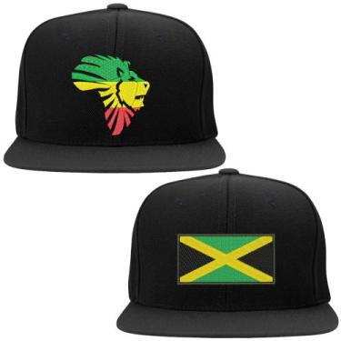 Imagem de Kit 2 Bonés Bordados - Reggae Africa Dub Rastafari Jamaica - HIPERCAP