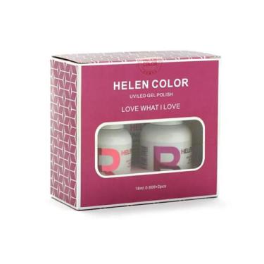 Imagem de Esmalte Gel Francesinha Unhas Kit C/2 18ml   - Helen Color - HELLEN CO