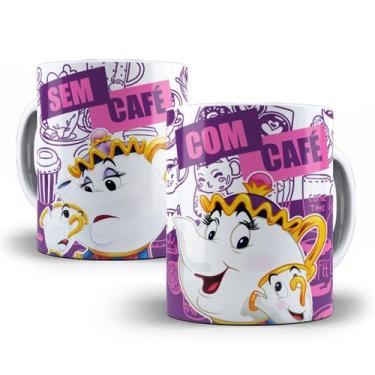 Imagem de Caneca Potts e Chip A bela e a fera Com Café Sem Café - Tio da Caneca