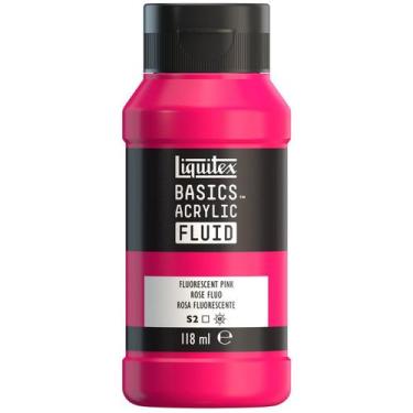 Imagem de Tinta Acrílica Liquitex Basics Fluid 118ml Fluorescent Pink, Fluid