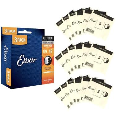 Imagem de KIT 3 Encordoamento Elixir 009 GUITARRA pack L3P2 16540 USA