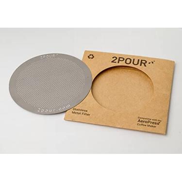 Imagem de Filtro inoxidável reutilizável - 2POUR® - compatível com cafeteira Aeropress®/Aeropress® Go - Escolha de filtro de café de aço inoxidável - Muitas cópias, mas a melhor de 2POUR.