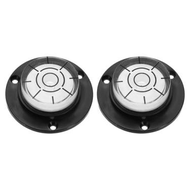 Imagem de HARFINGTON 2 peças de alta precisão horizontal nível de bolha 16,5 x 49 mm ferramentas de layout de medição de nível de olho de boi redondo para RV TV quadro quadro ferramenta de pendurar nivelador,