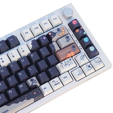 Imagem de ZXMICYFA Teclas, conjunto de teclas PBT com sublimação de tinta de 143 teclas, perfil cereja com barra de espaço de 7U para layout ASIN, teclado mecânico Cherry Gateron MX Switches
