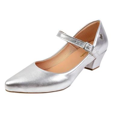 Imagem de Scarpin Boneca Confort Bico Fino Salto Alto Ref:36.003 - Donna Santa, 