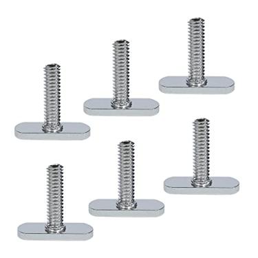 Imagem de EDSRDPLT 6 parafusos de ranhura em T de 2,5 cm, aço inoxidável, para trilhos de caiaque e aplicações de marcenaria